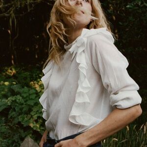 Doen Geranium Top in Salt size XS